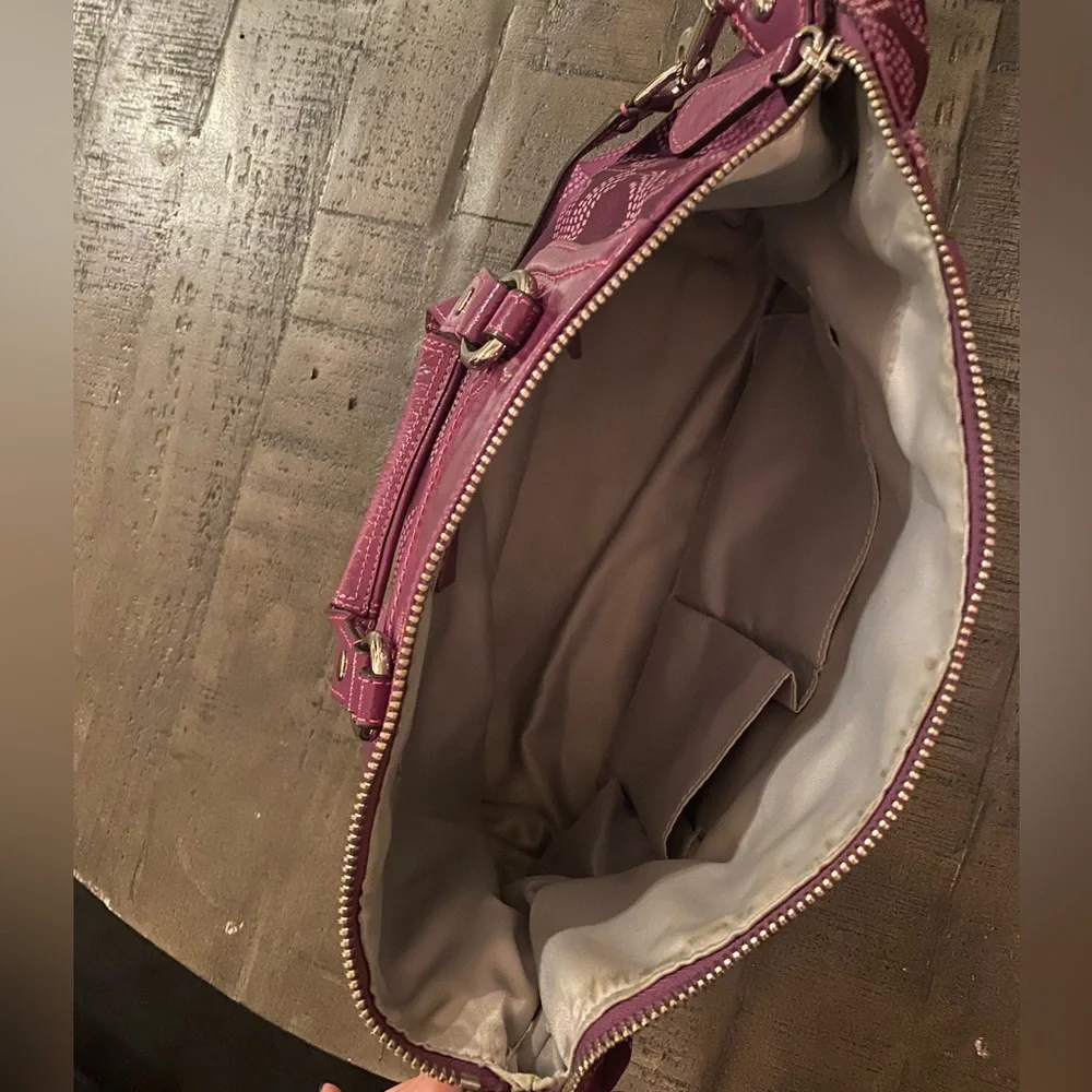 Purple Coach purse - Picture 2 of 3